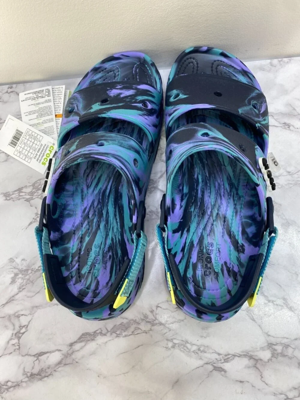 Crocs Men's Classic All Terrain Marbled Sandals Size 13 Multi Color 207888